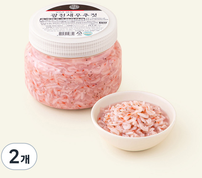 광천수산 30년전통 광천새우추젓, 500g, 2개