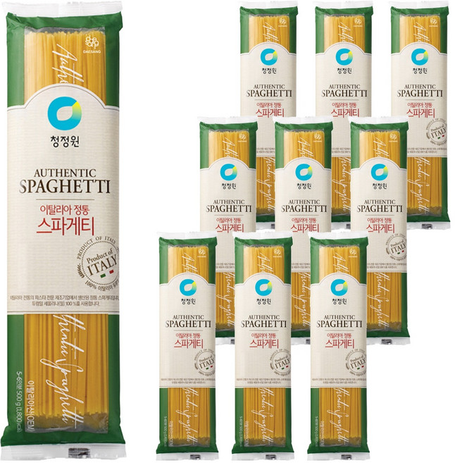 청정원 이탈리아 정통 스파게티면, 500g, 10개