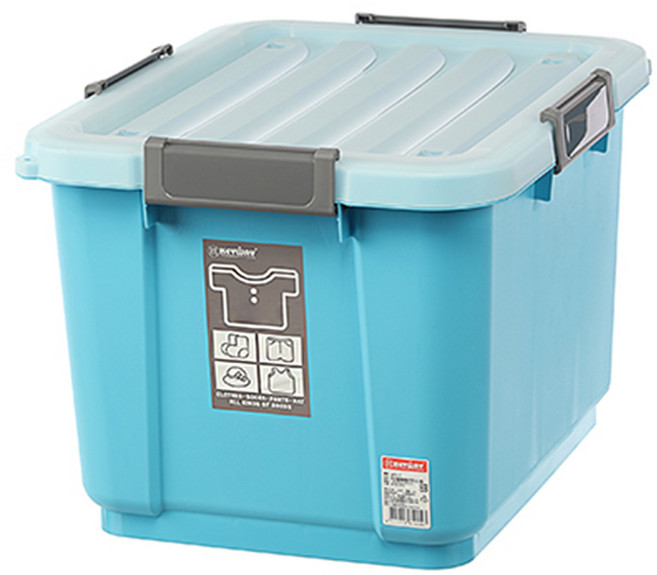 KEYWAY 聯府 阿波羅 滑輪整理箱 55L, 藍色, 1個