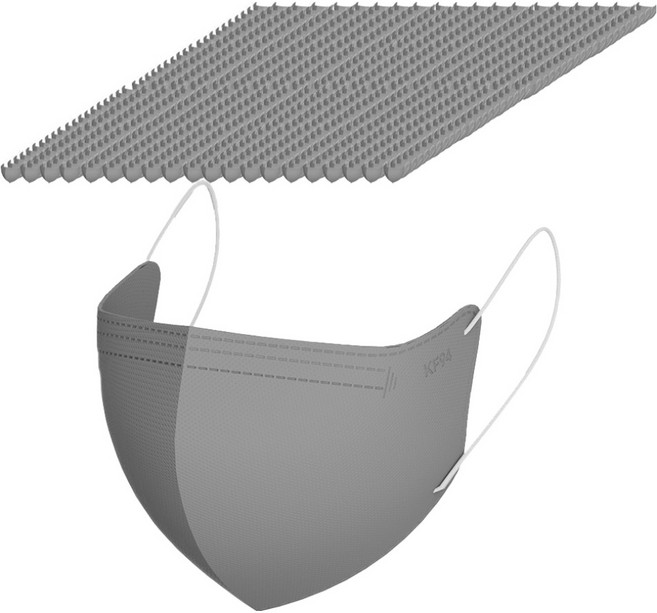 가드데이 KF94 새부리형 황사방역 컬러 마스크 대형, 그레이, 6개, 100매입