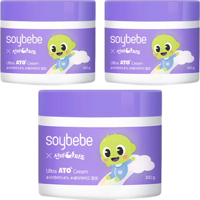 소이베베 유아용 울트라 아토 크림, 300g, 3개