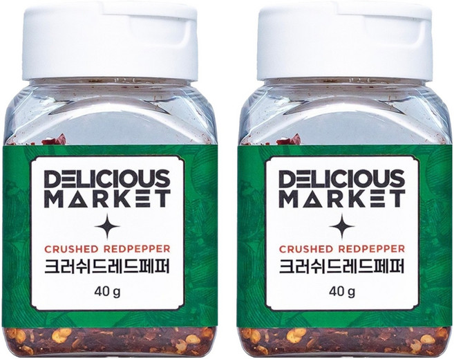 딜리셔스마켓 크러쉬드 레드페퍼, 40g, 2개