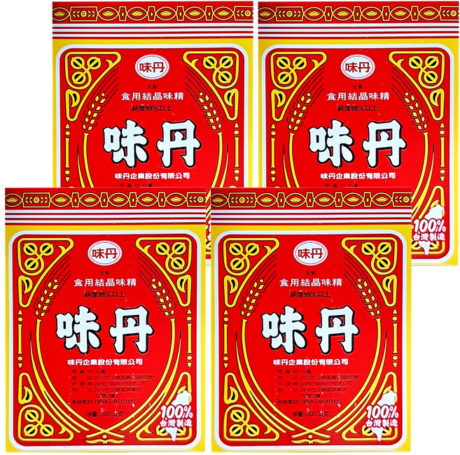 味丹 高級味精, 500g, 4盒
