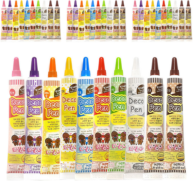 초코 데코펜 10종 세트, 4세트, 200g