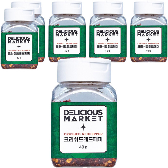딜리셔스마켓 크러쉬드 레드페퍼, 40g, 6개