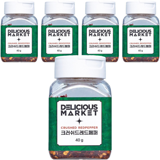 딜리셔스마켓 크러쉬드 레드페퍼, 40g, 5개