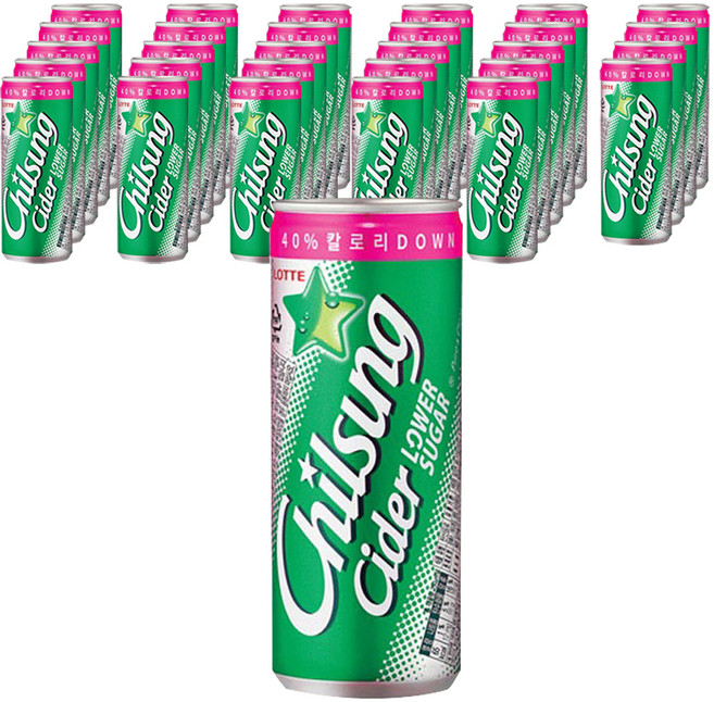 칠성사이다 로어슈거, 250ml, 30개