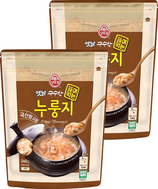 오뚜기옛날 구수한 끓여먹는 누룽지, 240g, 2개