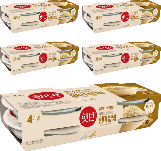 햇반 현미쌀밥, 210g, 20개