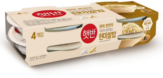 햇반 현미쌀밥, 210g, 4개