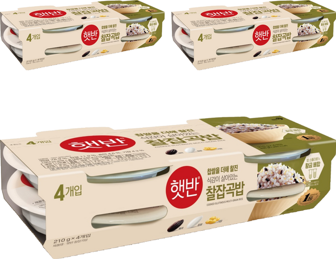 햇반 찰잡곡밥, 210g, 12개