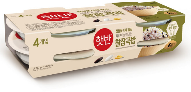 햇반 찰잡곡밥, 210g, 4개