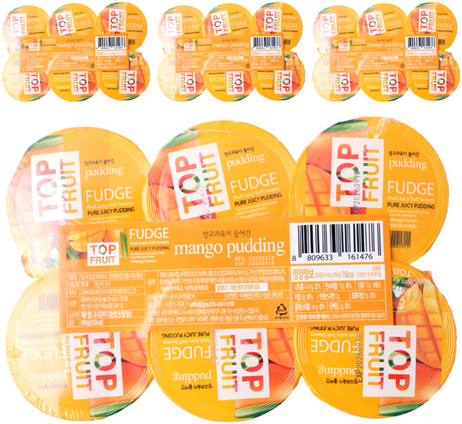 탑플룻 망고 푸딩 6개입, 690g, 4개