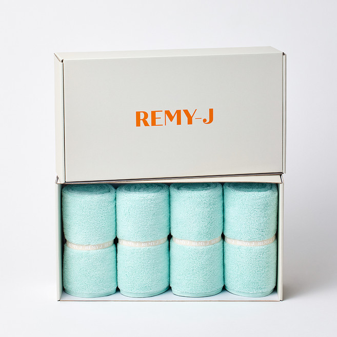 레미제이 밴딩 페이스 타올 250g 40수 코마사 4p, 민티, 1개