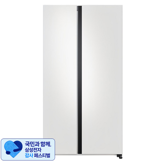 [삼성 감사 페스티벌] [색상선택형] 삼성전자 비스포크 852L 2도어 양문형 냉장고 방문설치, RS84DB5002CW
