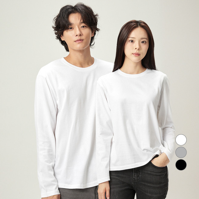 캐럿 고밀도 레귤러핏 긴팔 티셔츠