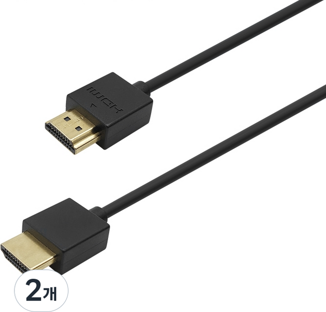 랜스타 HDMI 2.0 슬림 케이블, 2개, 0.5m