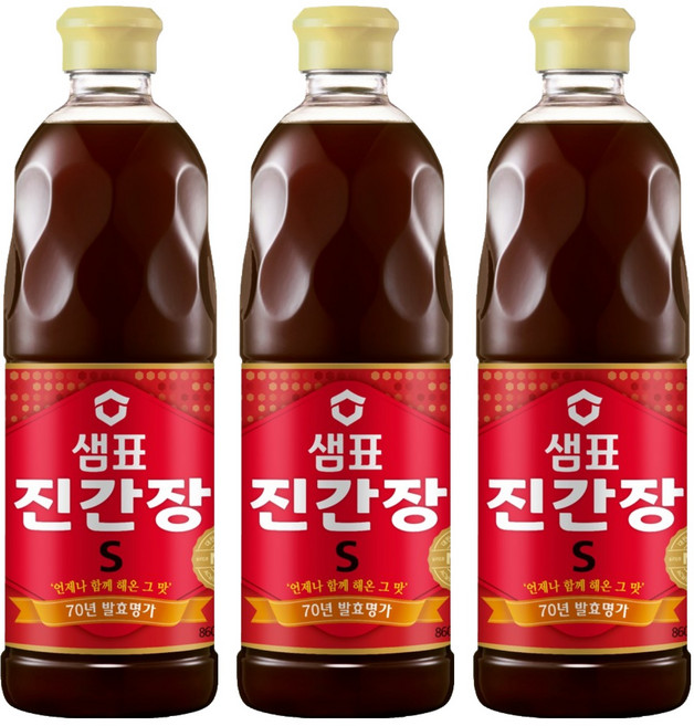 샘표 진간장S, 860ml, 3개
