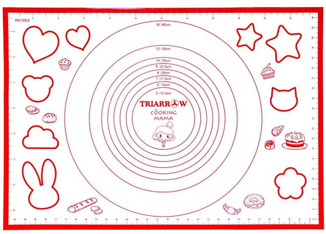 TRIARROW 三箭牌 超防滑矽膠烘焙墊, 1個
