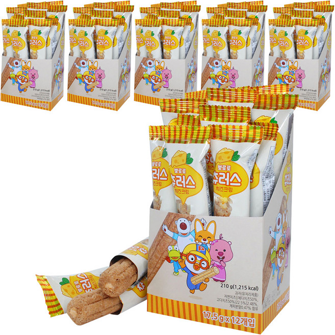 뽀로로 츄러스 치즈크림, 210g, 6개