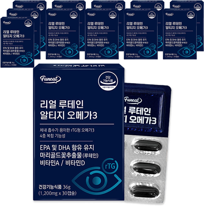 퍼니트 리얼 루테인 알티지 오메가3, 12개, 36g