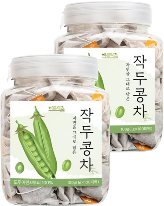 바른약초 볶은작두콩차 삼각티백, 1g, 100개입, 2개