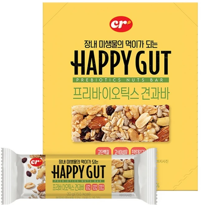 씨알로 해피갓 프리바이오틱스 견과바 12p, 1개, 360g - 쿠팡