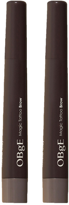 OBge 매직 타투 아이브로우 2ml, 내추럴 그레이, 2개