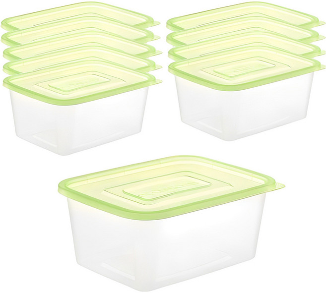 쿡앤락 사각 밀폐용기세트, 10개, 1.5L