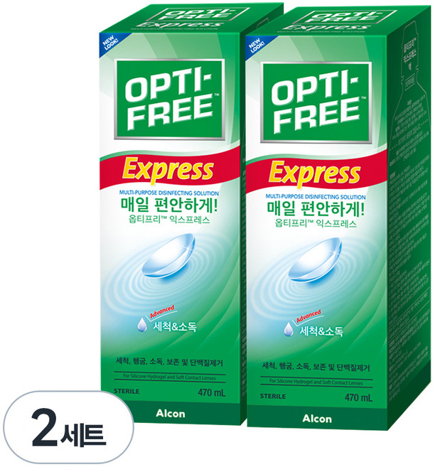옵티프리 익스프레스 렌즈세정액, 470ml, 4개