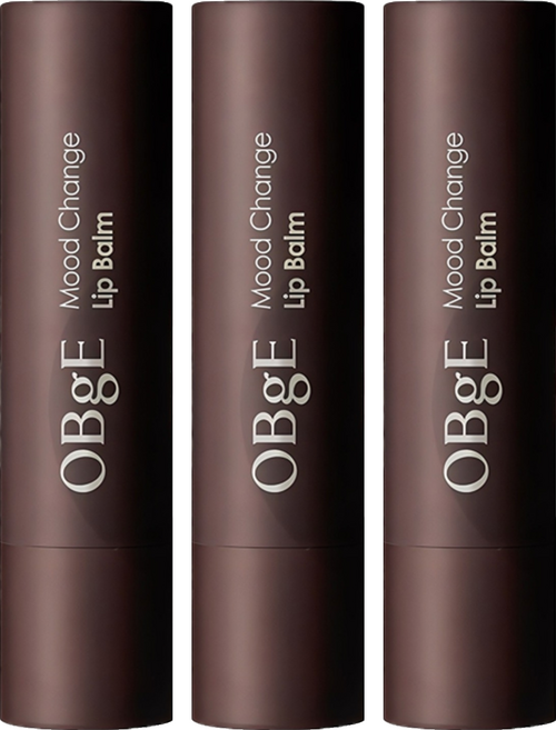 OBge 무드 체인지 립밤, 내추럴 레드(블루베리), 3개