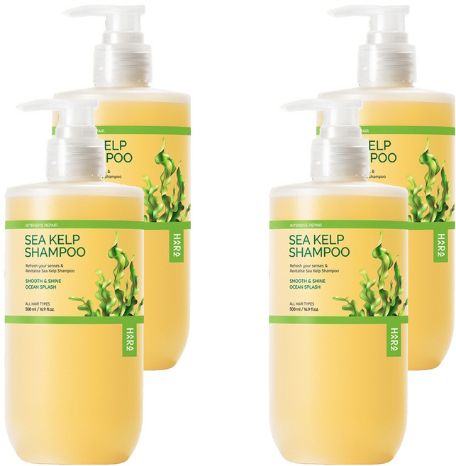 하라즈 다시마 샴푸, 500ml, 4개