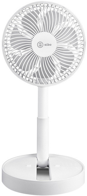aibo 伸縮折疊可定時 充電式 U 6吋, HA-FAN1132, 白色