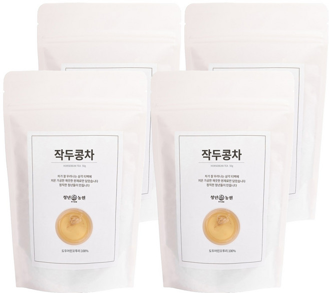 청년농원 작두콩차 삼각티백, 1g, 50개입, 4개
