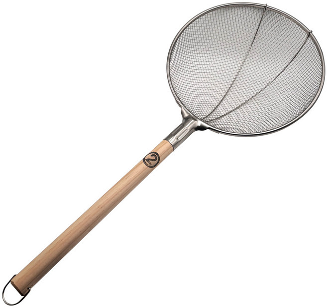 성광 주방 나무손잡이 굵은망 뜰채, 1개