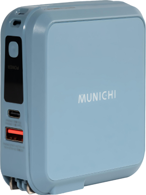 MUNICHI 沐尼黑 能量Q寶行動電源 10000mAh Type-C/USB, MR.100, 星野藍