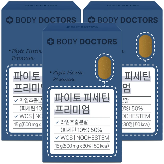 바디닥터스 파이토 피세틴 프리미엄, 3개, 30정 - 쿠팡