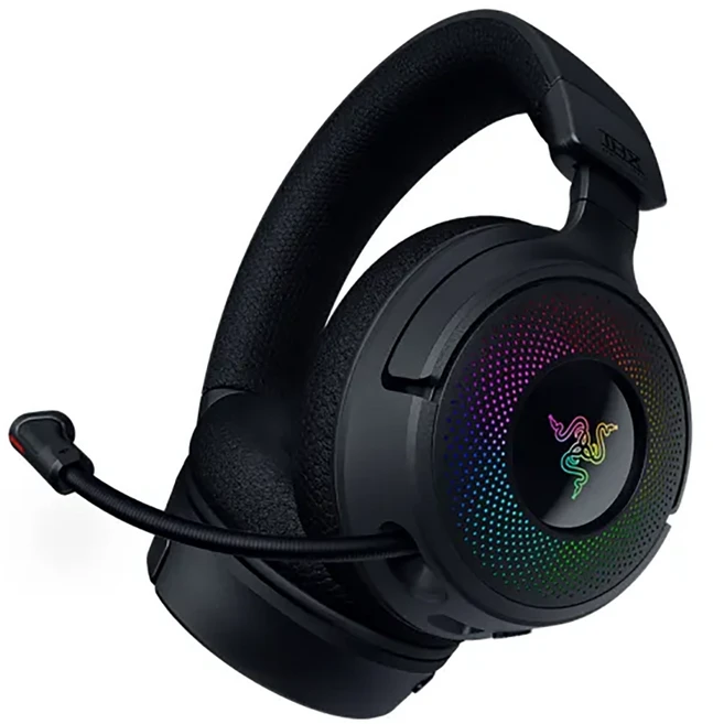 Razer 雷蛇 北海巨妖耳機麥 KRAKEN V4X 可伸縮式心形指向麥克風 TYPE C和TYPE A接口 Razer Chroma™炫彩燈效, 黑色