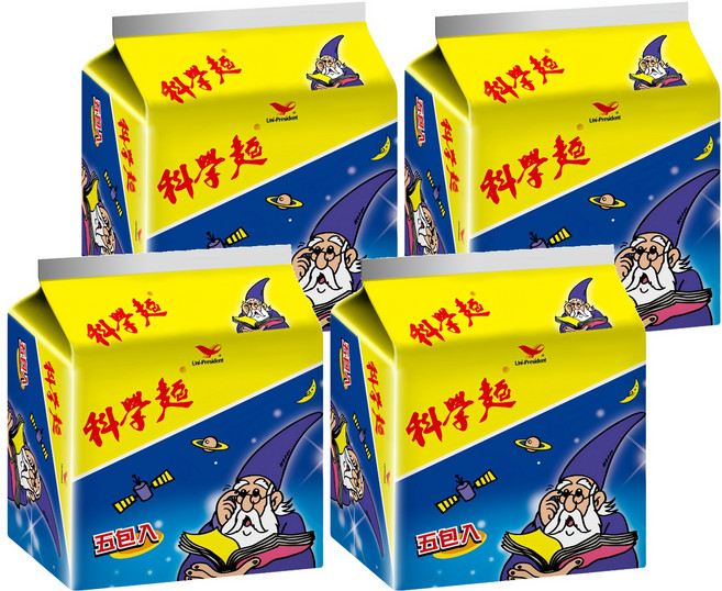 統一 科學麵 原味, 200g, 4袋