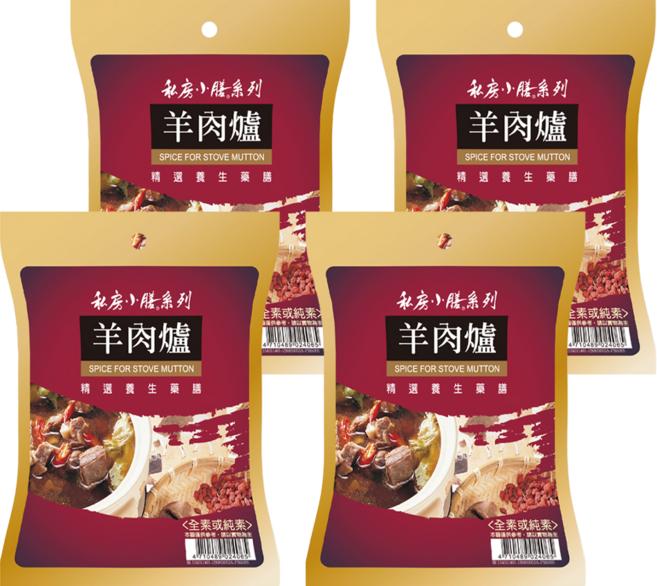 飛馬 羊肉爐, 50g, 4包