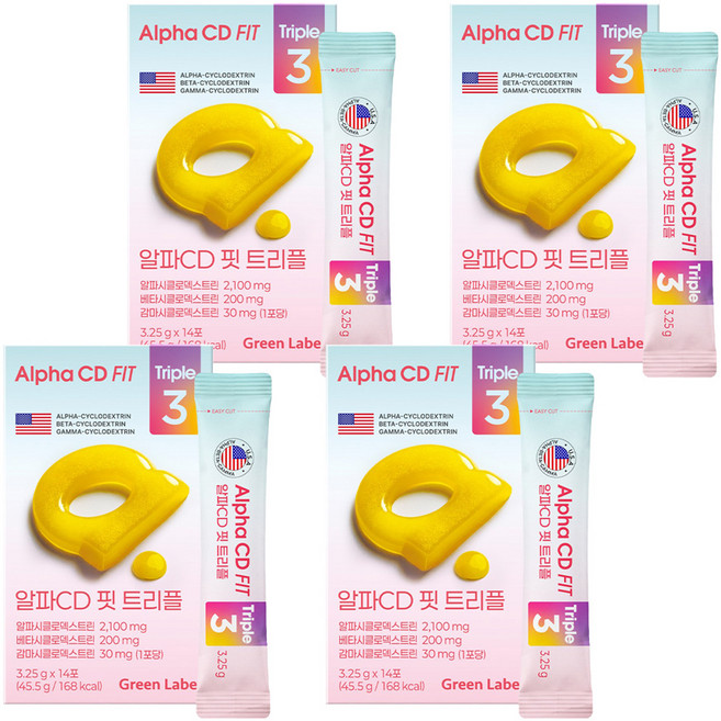 GC녹십자웰빙 알파CD 핏 트리플 14p, 45.5g, 4개