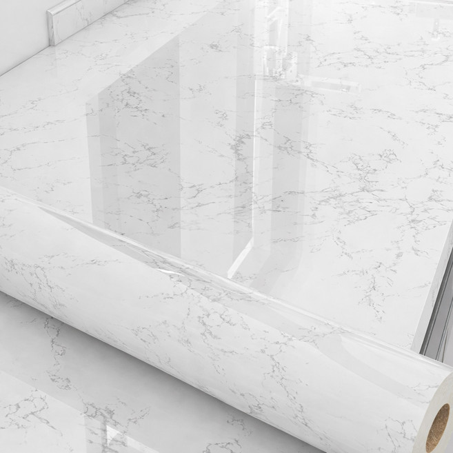 오펠리어 대리석 패턴 단열 방습 시트지, 엘레강스 화이트