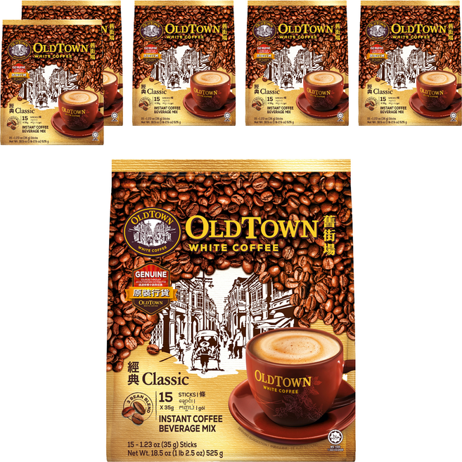 올드타운 화이트 커피 클래식 570g, 15개입, 6개, 35g