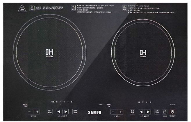 SAMPO 聲寶 微電腦雙口IH 電磁爐, KM-VA14GM, 自由站立