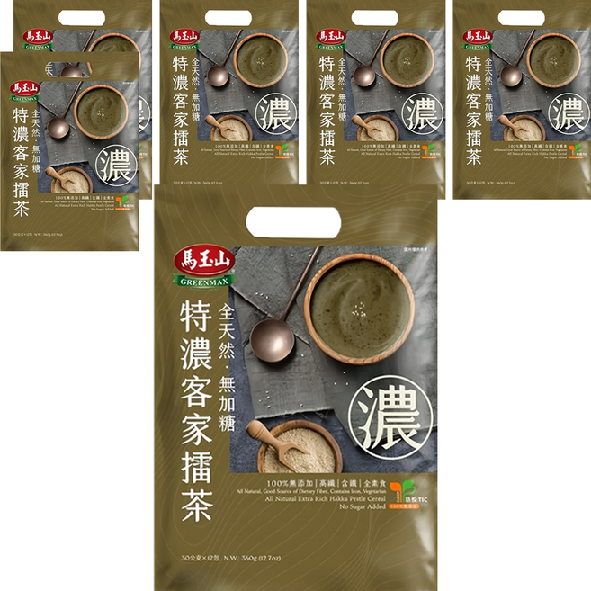 馬玉山 無加糖特濃客家擂茶, 30g, 12包, 6袋