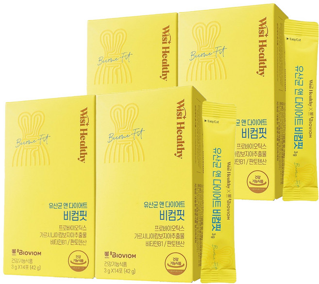 위시헬씨 유산균 앤 다이어트 비컴핏, 14회분, 4개