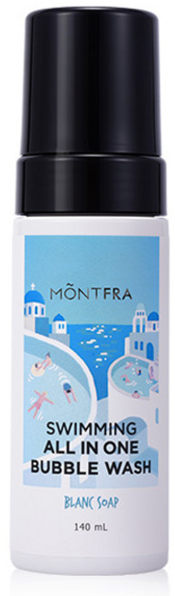 몽프라 수영장 염소 케어 올인원 버블워시 블랑솝, 140ml, 1개