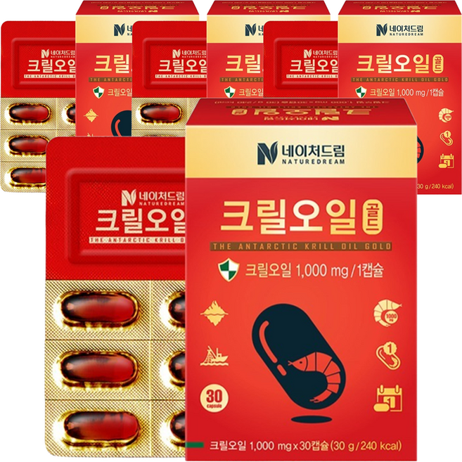 Nature Dream 磷蝦油金 1000mg, 30顆, 4盒