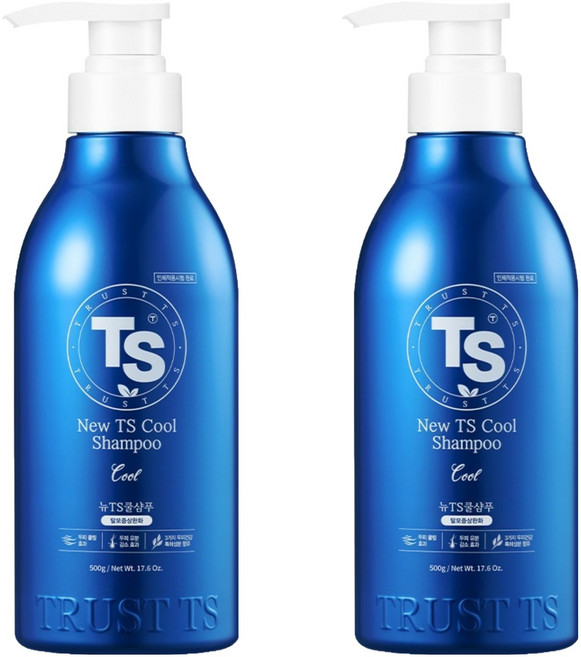 TS 뉴 쿨 탈모증상완화 샴푸, 500g, 2개