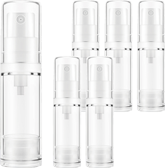 台灣 COSMOS AS乳液真空瓶 5ml, 透明色, 6個